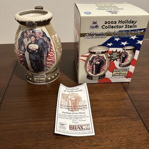 Miller Brewing Norman Rockwell 2002 Package From Home Holiday Beer Stein w/ Box